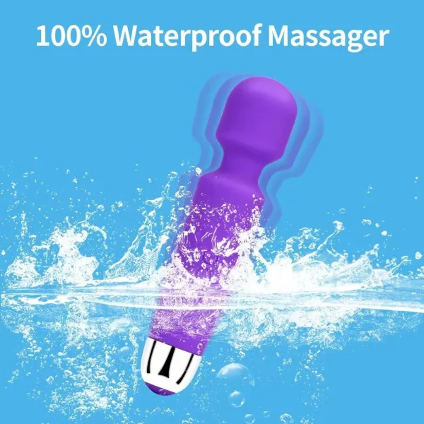 Premium Silicone Waterproof Vibrating Massage Wand for Women