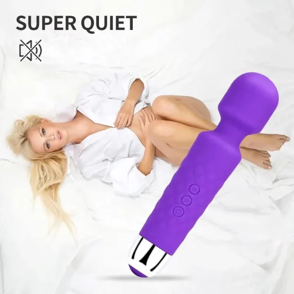 Premium Silicone Waterproof Vibrating Massage Wand for Women