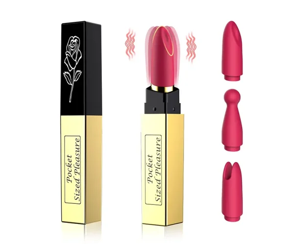 Pocket Sized Pleasure | 3-in-1 Discreet Lipstick Vibrator & Clitoral Stimulator